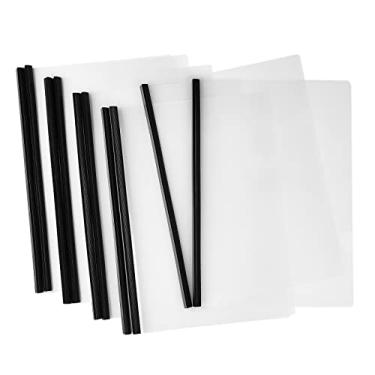 Imagem de JOERSH 40 peças de capas de relatório transparentes com barra deslizante, protetor de papel para fichário de plástico com capacidade para 40 folhas, pastas de relatório com capa transparente para