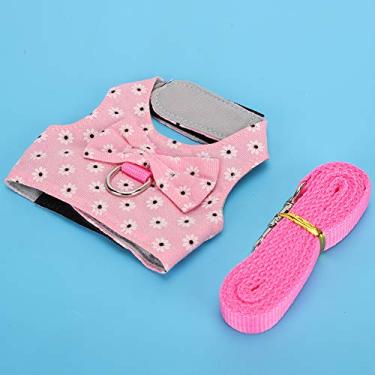 Imagem de Zerodis Produtos para Animais de Estimação Suprimentos para Animais de Estimação Pequenos Arneses Colete para Coelhos Cobaias Hamsters Conjunto de Trela Ajuste Confortável Arnês para de para (L)