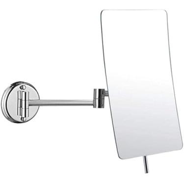 Imagem de Espelho De Maquiagem Espelho De Montagem Na Parede, Espelho De Banheiro 3x Ampliação Extensível Espelho Cosmético Barbear No Quarto, Round