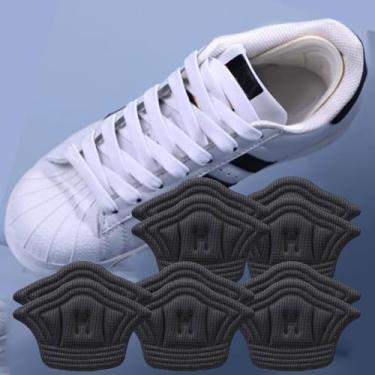 Imagem de 8 peças de almofadas de calcanhar para sapatos, adesivos, ajustáveis, antidesgaste, para sapatos esportivos, palmilha e protetor de calcanhar, Preto 1, 4mm
