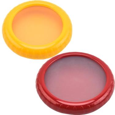 Imagem de Protetor de limão e suporte de tomate – Conjunto de 2 recipientes de armazenamento reutilizáveis para geladeira – Ideal para alho, cebola, limões e batatas