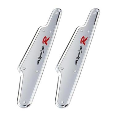 Imagem de 1 par de suporte de limpador de para-brisas de carro limpador de para-brisa lâmina de asa Spoiler tabletes de pressão acessórios externos automotivos proteção do limpador (cinza)