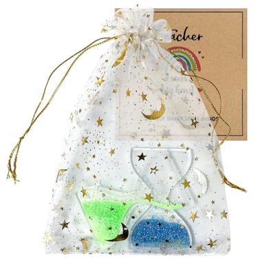 Imagem de Temporizadores de ampulheta de areia com cartão, ampulheta luminosa que brilha no escuro para decoração de casa de escritório para meu professor