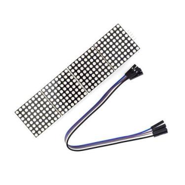 Imagem de Módulo De Matriz De Pontos MAX7219 32x8 4 Em 1 Display LED Para Arduin