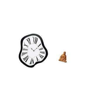 Imagem de Fenteer Relógio de Parede Exclusivo E Criativo com Efeito de Fusão em Acrílico, Ideal para Mesa. Compre Estatueta Colecionável Do Sagrado Coração de Jesus Par