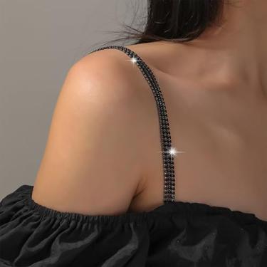 Imagem de Sutiã com strass antiderrapante, alças ajustáveis, corrente de cristal, acessórios de joias, moda de verão, Medium, latão, Sem Pedra Preciosa