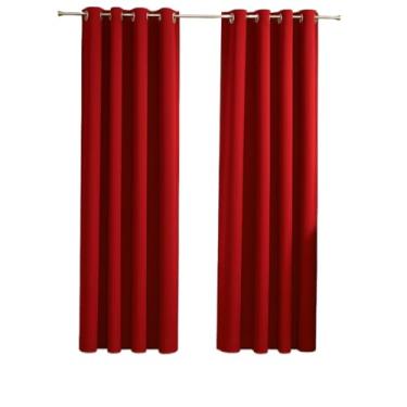 Imagem de Cortina Oxford Para Sala 3,00x2,50m Ideal Para Sala ou Quarto (vermelho)