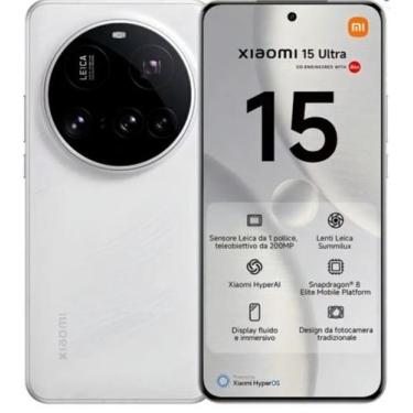 Imagem de Smartphone Xiaomi 15 Ultra 5G 16gb RAM 512GB Dual SIM Tela 6.73 Branco