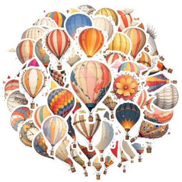 Imagem de 100 peças de balões de ar quente viagem aventura céu papelaria adesivos de aventura adesivos artísticos de viagem para telefone faça você mesmo, guitarra, notebook, mala, copo, laptop, motocicleta