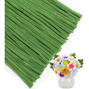 Imagem de IOOLEEM Limpadores de cachimbos, 200 peças verde-militar, materiais para artes e artesanato, ideias para atividades de projetos de arte.