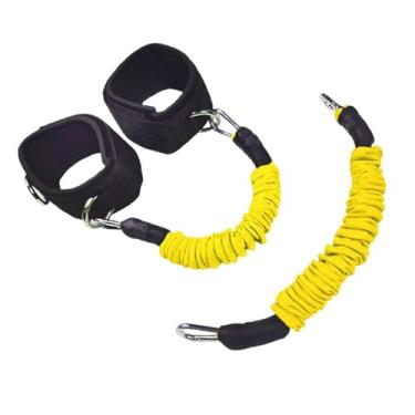Imagem de menolana Faixas de resistência para treinamento de pernas, cintos de cintura, equipamentos para tornozelos, cordas de resistência para basquete, academia, Amarelo