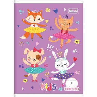 Imagem de Caderno (Pequeno) Brochura Quadriculado Kids 1/4 Capa Flexivel 40 Folh