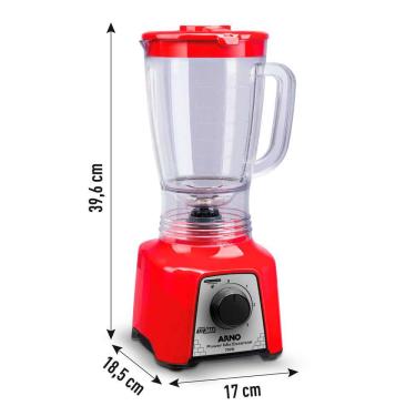Imagem de Liquidificador Arno Power Mix Essential LQ18 700W Vermelho 220V