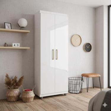 Imagem de Armário Multiuso Roma 2 Portas 4 prateleiras Sapateira Lavanderia Bran