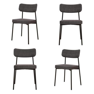 Imagem de Cadeira Mynna Fixa C/4 Pes 525 X 470 X 790 Mm C/4 Un. Corriente Grafite Corriente Grafite