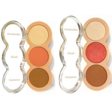 Imagem de Kit Paleta Contorno Blush Iluminador 133A e B - Belle Angel