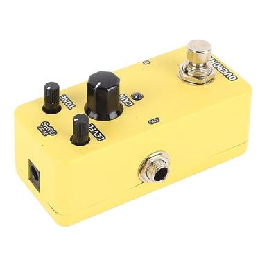 Imagem de RiToEasysports Pedal de Efeito de Baixo para Guitarra, Poderoso Amplificador de Modulação de Efeito de Som para Músicos de Metal (Sobrecarga Amarela)