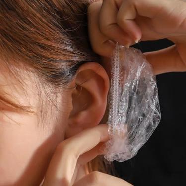 Imagem de 100 peças de proteção de ouvido descartável – Capas de ouvido impermeáveis para chuveiro, tintura de cabelo e tratamentos de beleza, ajuste confortável para homens e mulheres