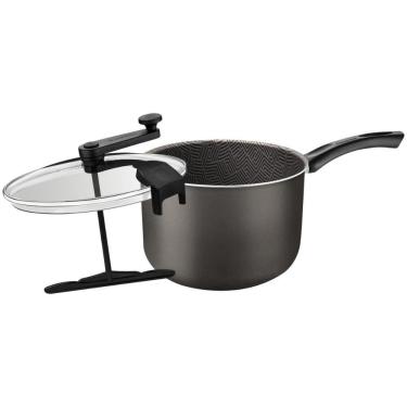 Imagem de Pipoqueira Paris Em Alumínio Com Revestimento Interno E Externo Em Antiaderente Chumbo 22 Cm 4,8