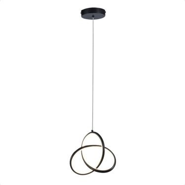 Imagem de Pendente Led Moderno Taschibra Catar 15W Quente 3000K Preto