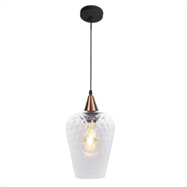 Imagem de Pendente Monalisa G Boreal Transparente E27 Bivolt Cobre