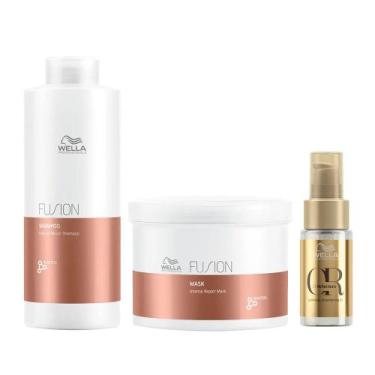 Imagem de Wella Professionals Fusion Kit  Shampoo + Máscara + Óleo, Kit