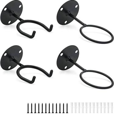 Imagem de Suporte de bolas de beisebol e golfe montado na parede Iron Black