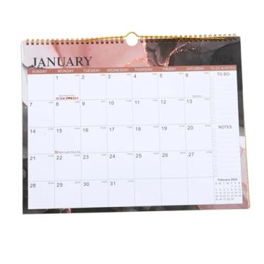 Imagem de Calendário de parede 2024 resistente para mesa de trabalho para pendurar uso diário ano mensal grande agenda doméstica agenda diária