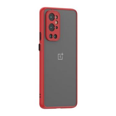 Imagem de Capa transparente translúcida à prova de choque com textura fosca para OnePlus 9 9R 9RT One Plus 7t 8 9t 9 10 10T 11 11R Nord CE 2 N10 N100 5G, vermelha, para OnePlus Nord
