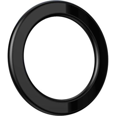 Imagem de Suporte magnético de parede, suporte de telefone com anel magnético, espelho mãos livres para chuveiro suporte magnético para todos os celulares, preto