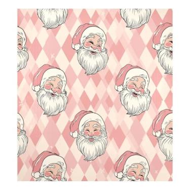 Imagem de Blueangle Capa de ímã vintage de Papai Noel Faces para lava-louças, decoração de capa frontal de lava-louças, adesivos de eletrodomésticos, adesivos de eletrodomésticos, 58,4 cm C x 66 cm Adesivo