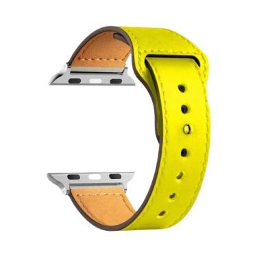 Imagem de Pulseira De Couro Unissex Para Apple Watch Series 8 9 3 4 5 6 SE 7 Ult