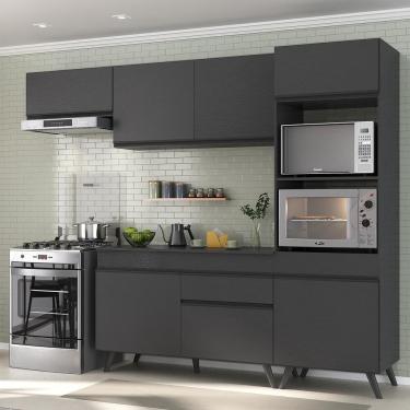 Imagem de Armário De Cozinha Compacta 4 Peças Mp3690.895 Veneza Preto