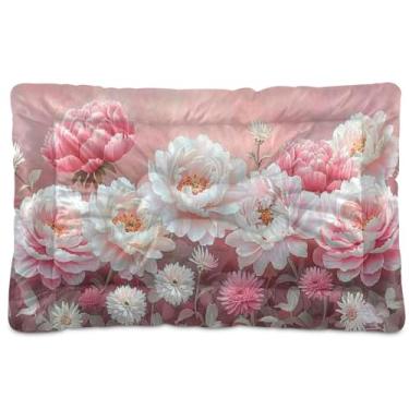 Imagem de SEHANY Cama para cães e gatos com flores silvestres coloridas com fundo antiderrapante, cama de canil, colchão macio para animais de estimação, lavável para cães pequenos, médios e grandes, gatos, 91