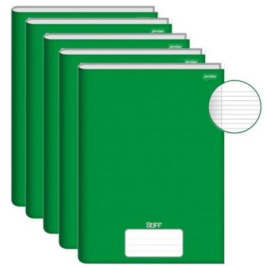 Imagem de Caderno Brochura Grande Capa Dura 96 Folhas Kit 5un Stiff Escolar Educ