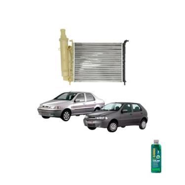 Imagem de Kit Radiador Palio 97> C/Ar com Aditivo Radiador Radiex Verde