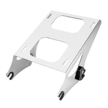 Imagem de JicSuXi Suporte para malas, suporte para bagagem de turismo, grande espaço para economizar bagagem, para bicicletas de rua, passeios de bicicleta, estrada, Cromo