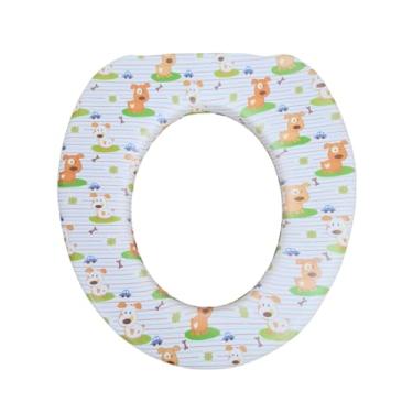 Imagem de SYMEON Redutor de Assento Sanitário Infantil Desfralde Encaixe Fácil Acolchoado Estampado (Cachorro)