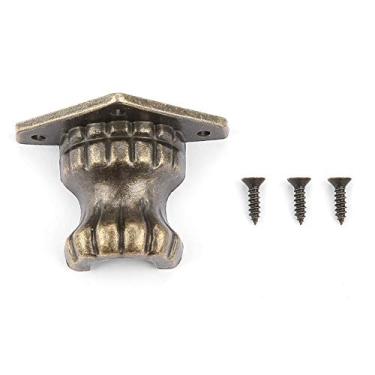 Imagem de Generic Protetor de Perna de Pés de Besta Antigo para Caixa de Joias, Canto Decorativo para Caixa de Armazenamento de Madeira, 4 Unidades de 1,42 X 0,98 pol. Perna Protetora para Móveis, Armário