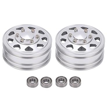 Imagem de Cubo e rolamento da roda dianteira em liga de alumínio CNC Ainoli para série de carros modelo trator Tamiya 1/14