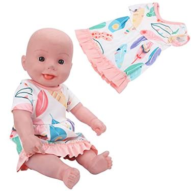 Imagem de Generic Vestido Elegante de Boneca de 18 Polegadas Com Padrão Exclusivo, Tecido Durável, Fácil de Limpar, Acessório de Moda de Boneca Perfeito para Dramatização, Vestido de (Saia de folha de bordo