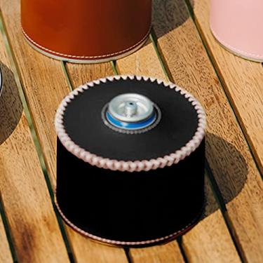 Imagem de Cryfokt Capa Protetora de Couro para Botijão de Gás Proteção Eficaz Respirável para Acampamento Ao Ar Livre Capa Portátil para Botijão de Gás de Couro PU para Entusiastas de Botijões de (#14)