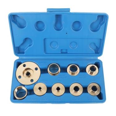 Imagem de Hztyyier Conjunto de Guia de Modelo de Roteador de Latão de 11 Peças, Kit de Guia de Roteador de Modelagem Precisa e Eficiente para Profissionais de Marcenaria, Fácil Instalação