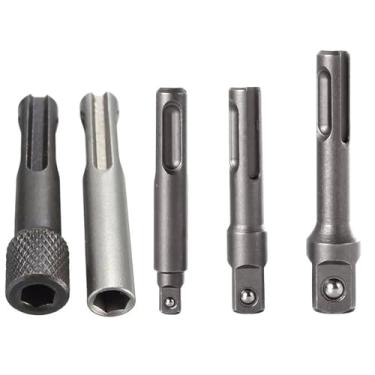 Imagem de Adaptador de broca SDS-Plus 1/10.2 cm soquete hexagonal conversor de broca adaptador de broca SDS, 5 peças