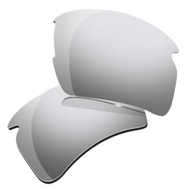 Imagem de Lentes polarizadas de substituição para óculos de sol Oakley Flak 2.0 XL OO9188 antirriscos, com pano de lente de 2,0 mm, Prata, simple