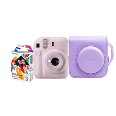 Imagem de Kit Câmera Instax Mini 12 Lilás Com 10 Filmes Macaron