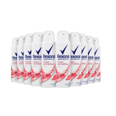 Imagem de Kit 10 Desodorante Rexona Frutas Vermelhas 150ml Cada