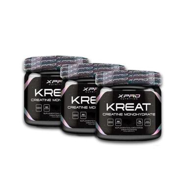 Imagem de Kit 3 Creatinas Kreat Monohidratada 300g Xpro Nutrition-Unissex