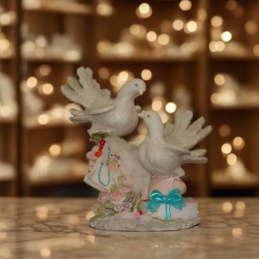 Imagem de ICE Armor Casal de pomba branca de 48 cm de altura em caixa de presente, estatueta, escultura, ornamento, decoração de casa/quarto, ideias de presente para inauguração de casa, feriados e aniversários