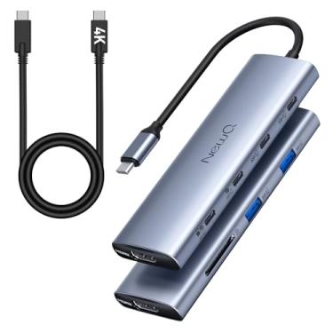 Imagem de Hub de vídeo USB C versátil para monitor triplo, monitor USB-C PD, divisor Thunderbolt DP Alt Dual 4K@30-60Hz, 10Gbps*6Ports, HDMI, SD4.0, estação de ancoragem 3 monitores com cabo de vídeo tipo C